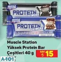 MUSCLE STATİON YÜKSEK PROTEİN BAR ÇEŞİTLERİ 40 G